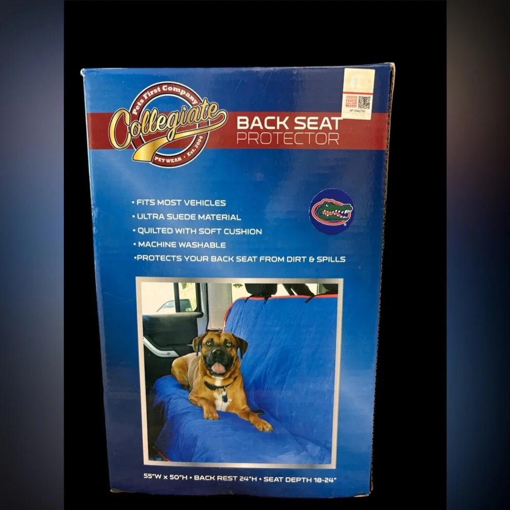 Back Seat Protector - Green and Orange